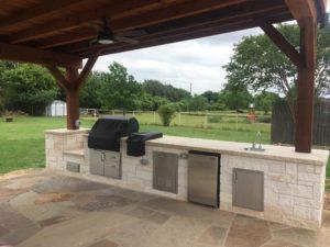 Stone Outdoor Kitchen Lewisville TX